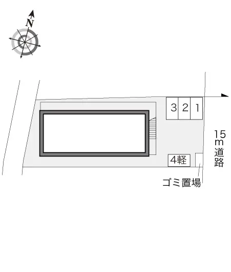 ★手数料０円★川崎市中原区宮内２丁目　月極駐車場（LP）